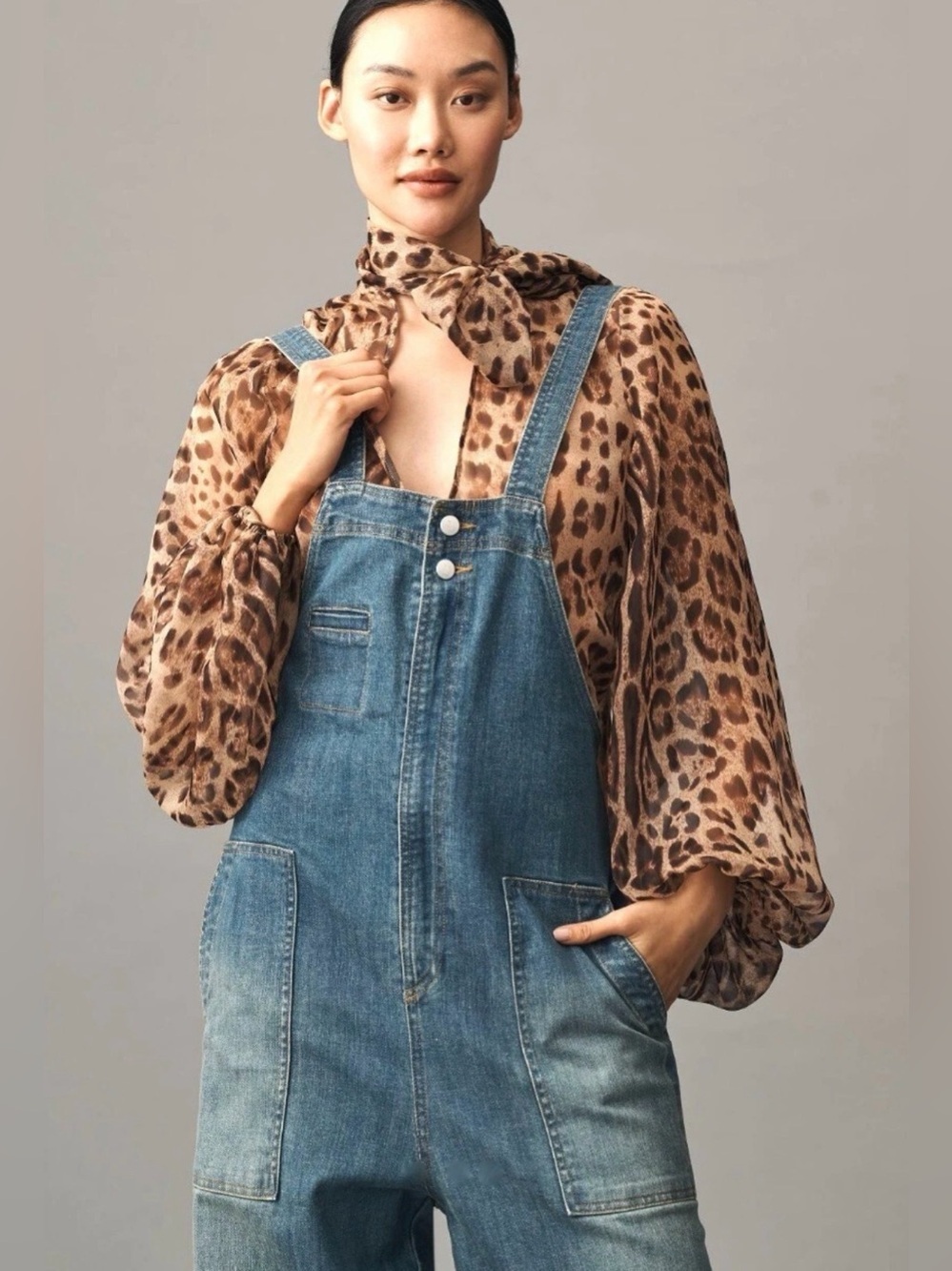 Anthropologie Pilcro Barrel Leg Denim Overalls XS - Picture 3 of 11